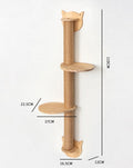 Cat-face double jump platform scratching post