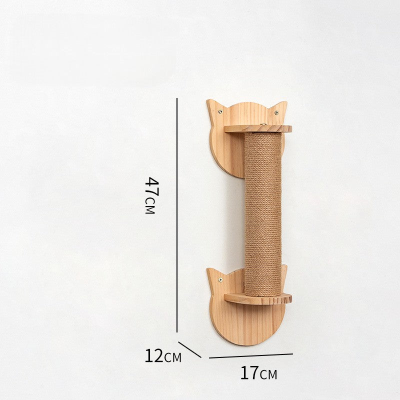 Wall-mounted cats scratching post